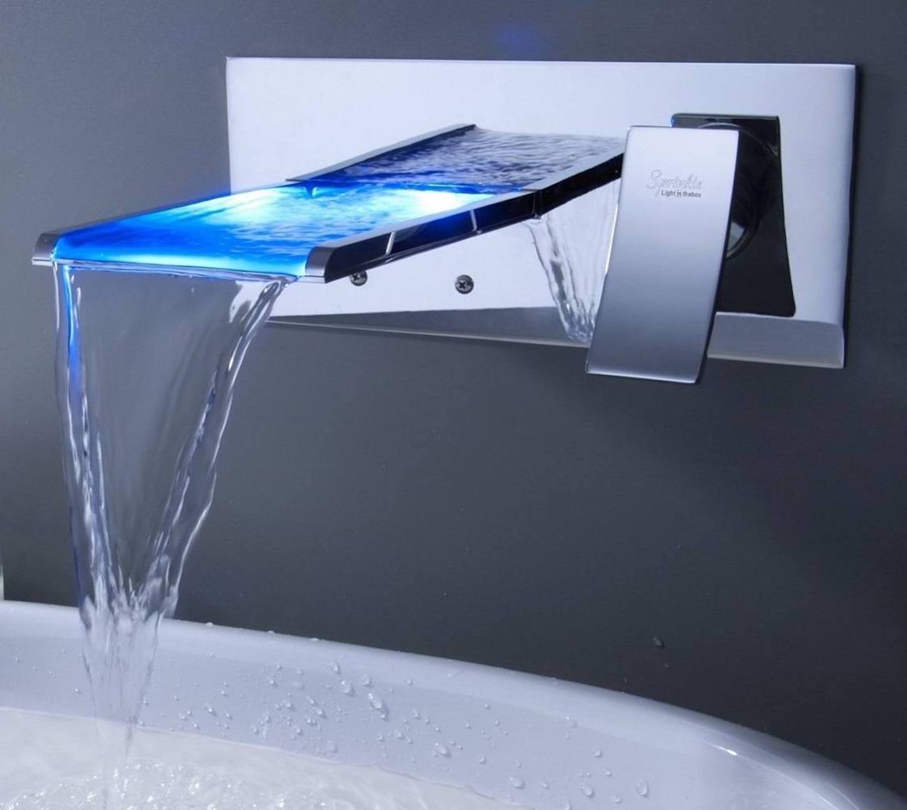 Waterfall Bathroom Sink Faucet Gadget Flow