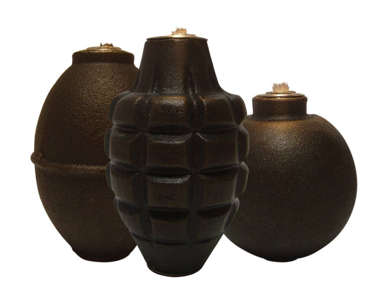Hand Grenade Oil Lamp