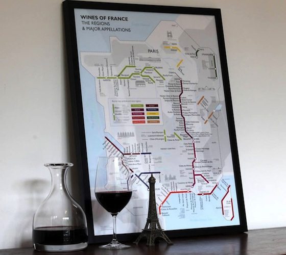 Metro Wine Map of France