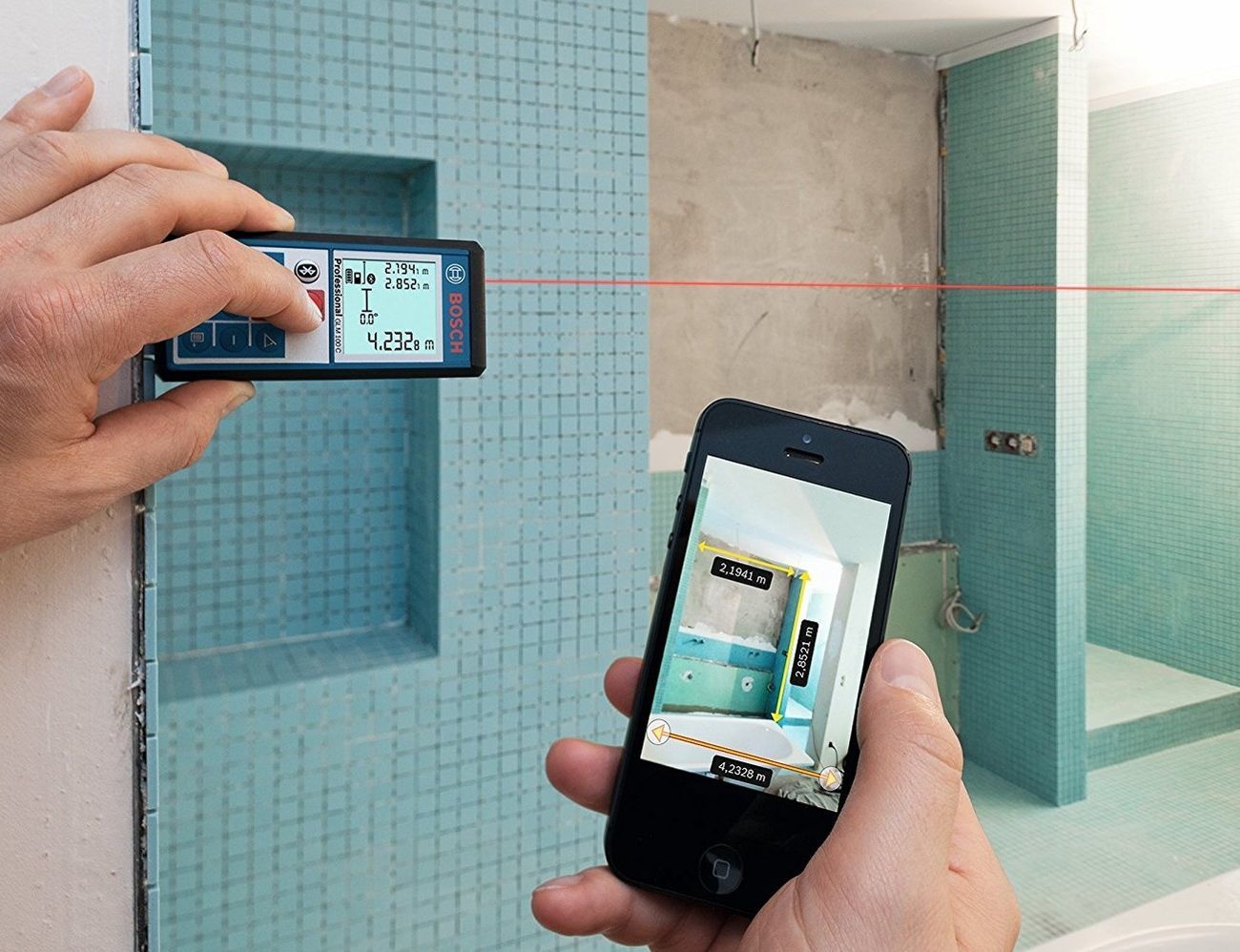 Bosch Glm 100 C Laser Measure Gadget Flow