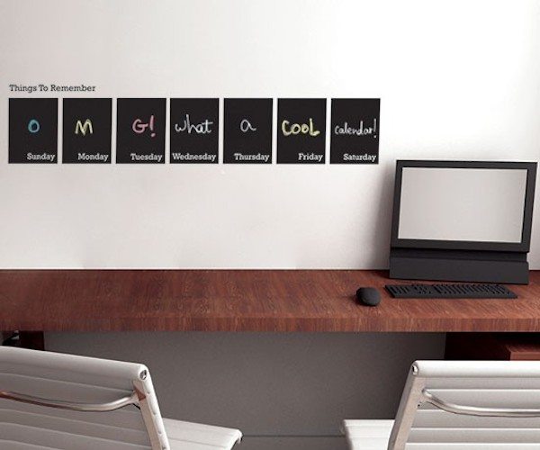 Chalkboard Wall Decal Weekly Calendar