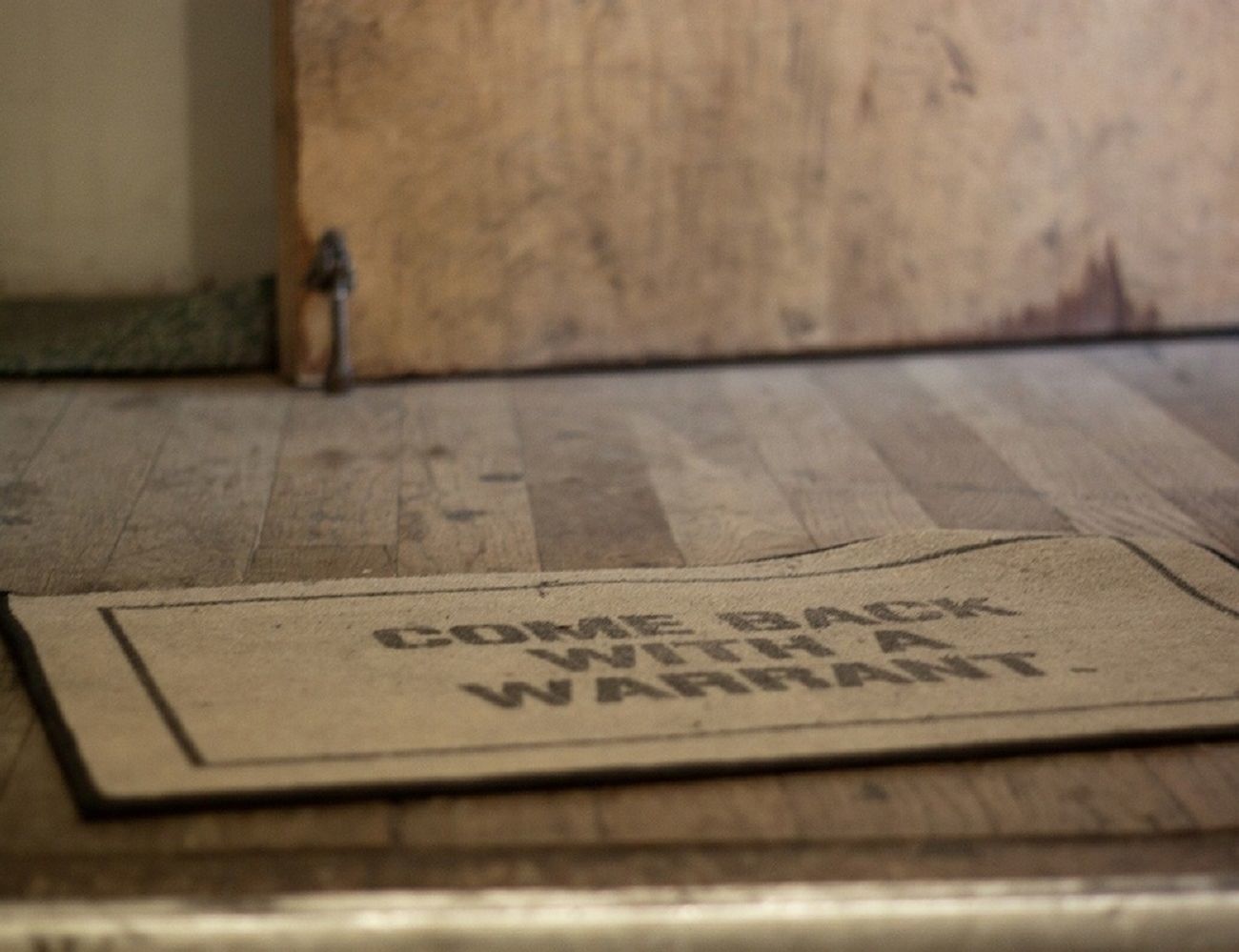 Come Back With A Warrant Doormat