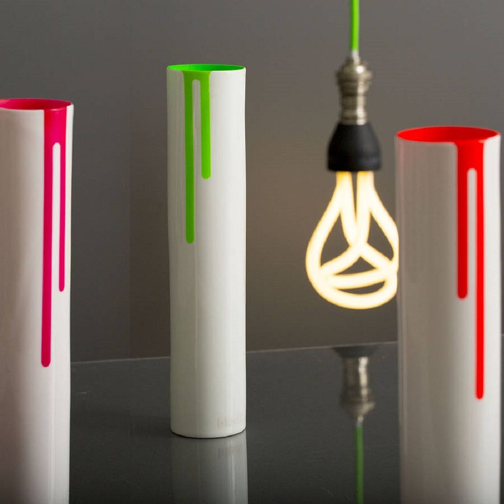 Neon Vase – Cylindrical Drip Detailing Vase