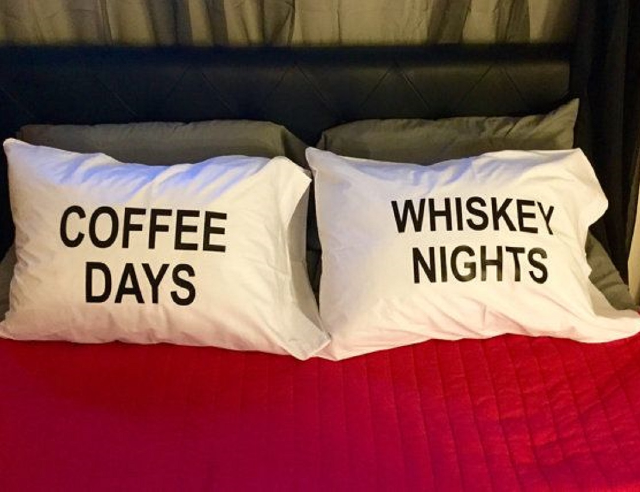 Coffee & Whiskey Pillow Case Set