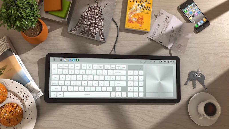 101tombol standar keyboard sentuh dengan trackpad