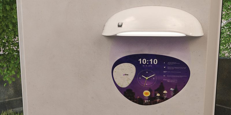 Coolest Clock wall clock projection