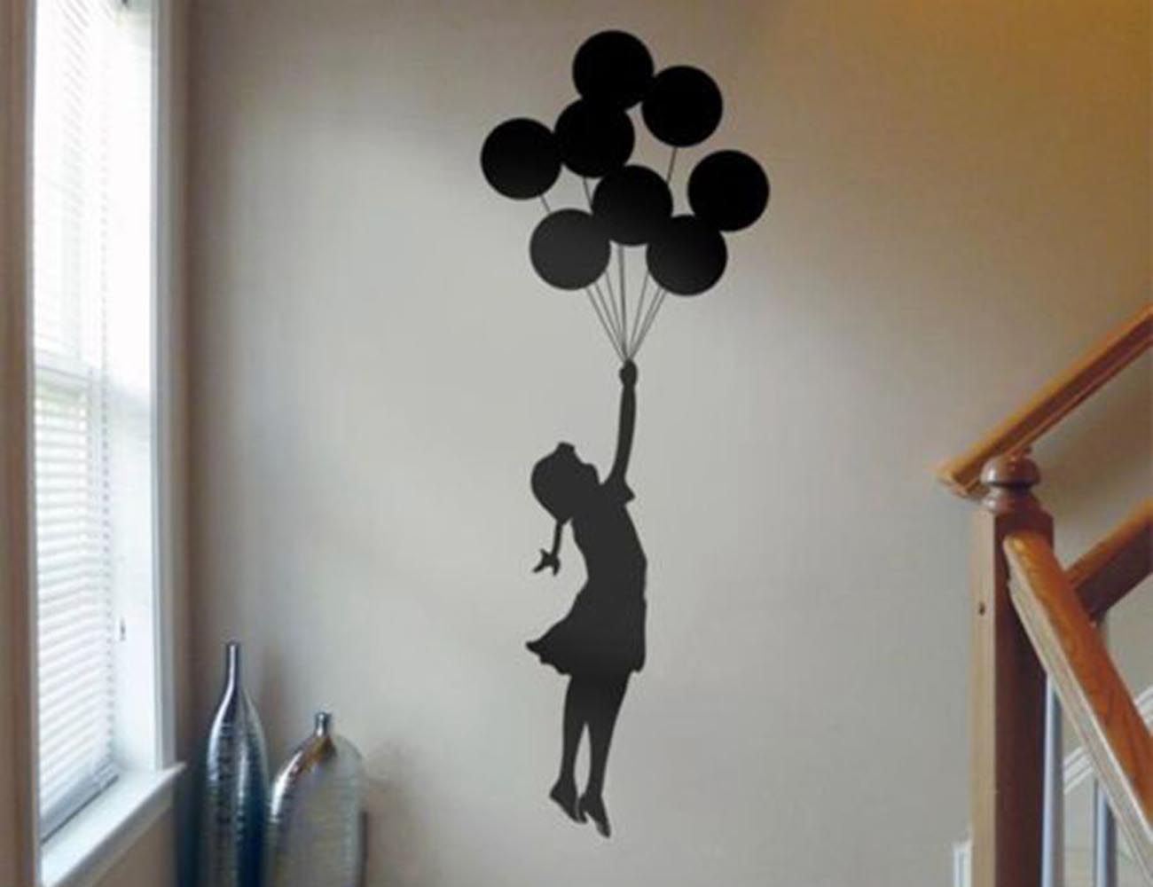 Floating Balloon Wall Sticker – Displaying the Exquisite Banksy Art