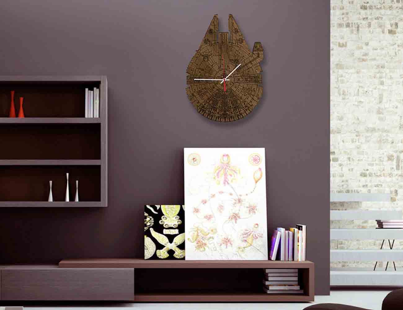 Star Wars Millennium Falcon Wood Wall Clock