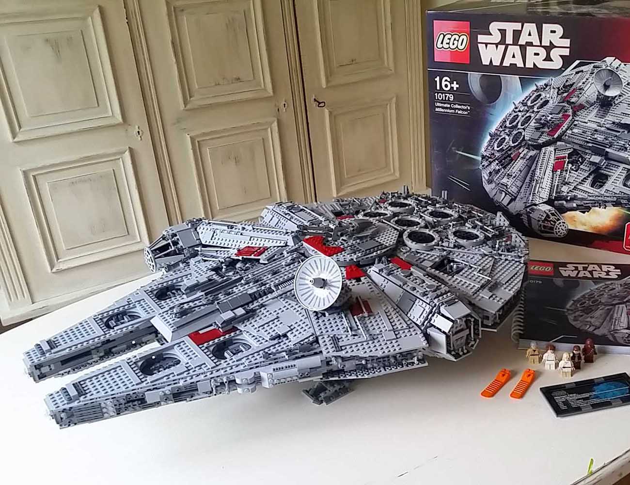 The LEGO Star Wars Millennium Falcon boasts over 7,500 pieces