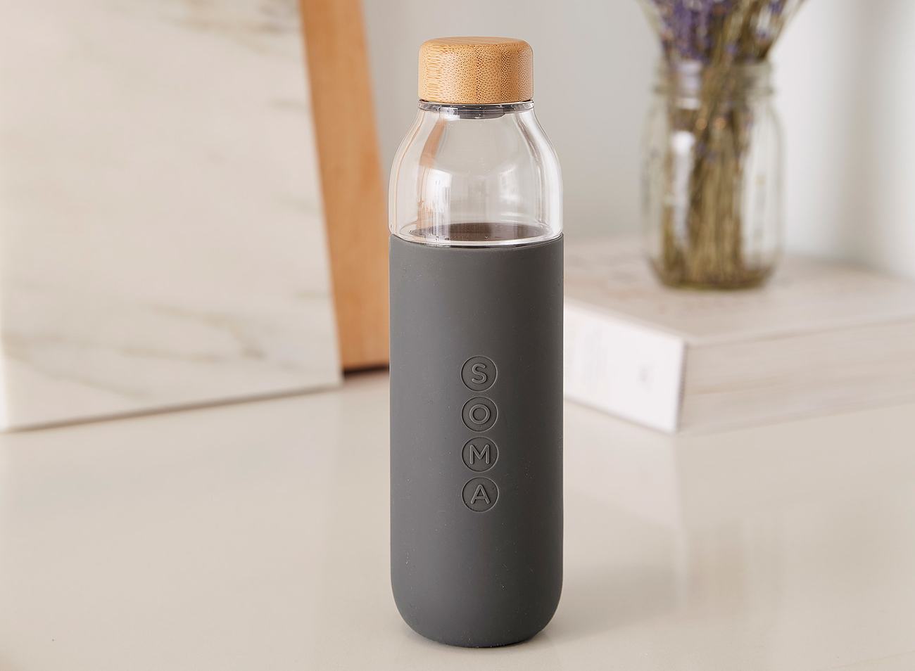 Soma 17oz Glass & Silicone Water Bottle – Full Circle Home