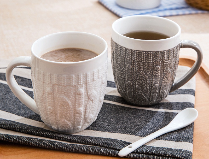 Porcelain Sweater Lace Coffee Mug