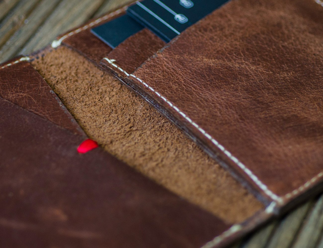 Rustic Brown Slim Bi-Fold Wallet