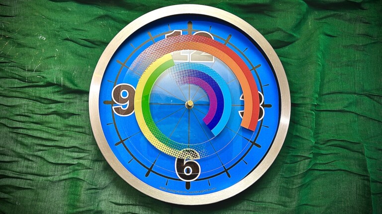 MyRainbowClock energy-boosting table clock boosts creativity with the power of rainbow colors