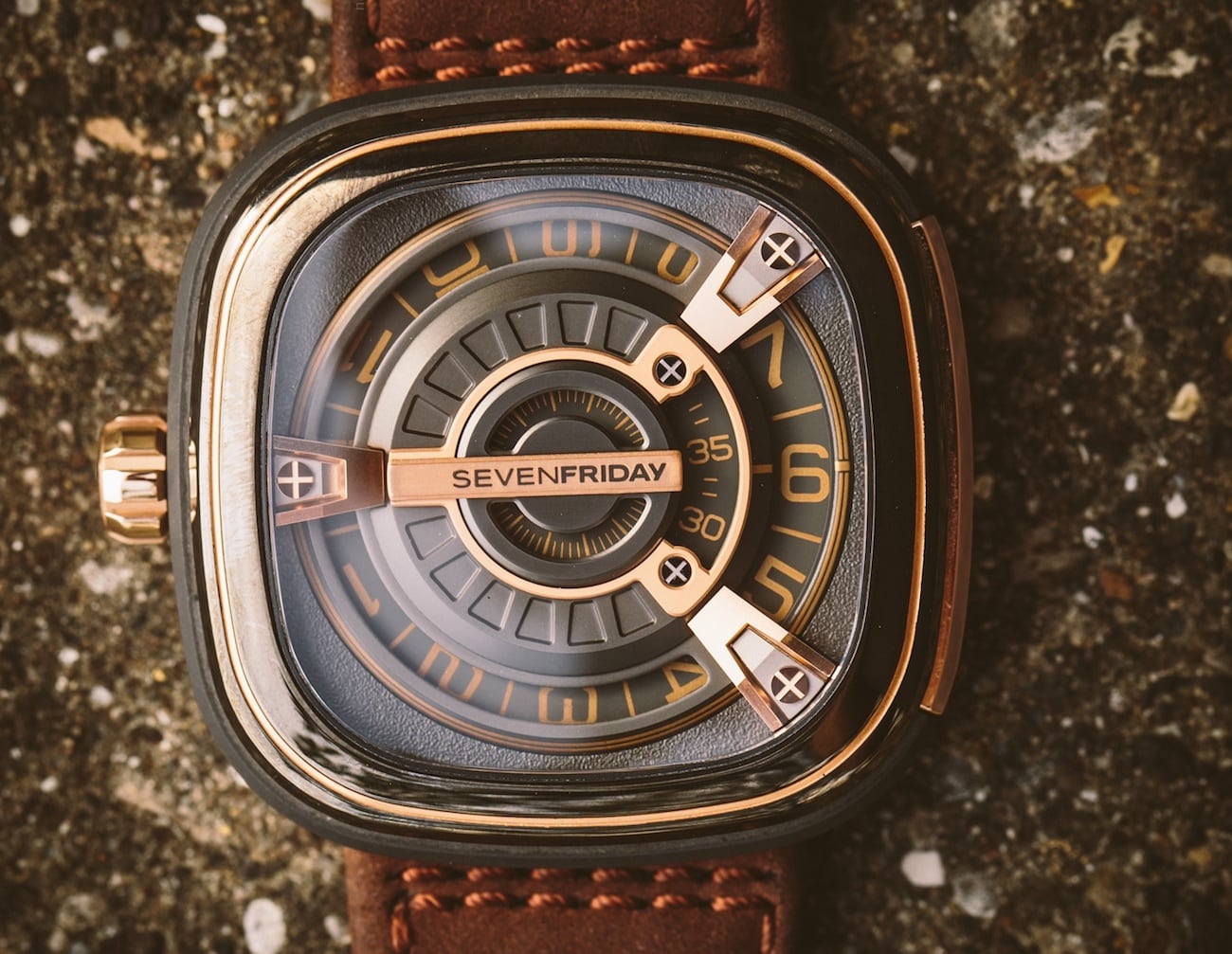 Sevenfriday M2-02 Layered Rose Gold Watch
