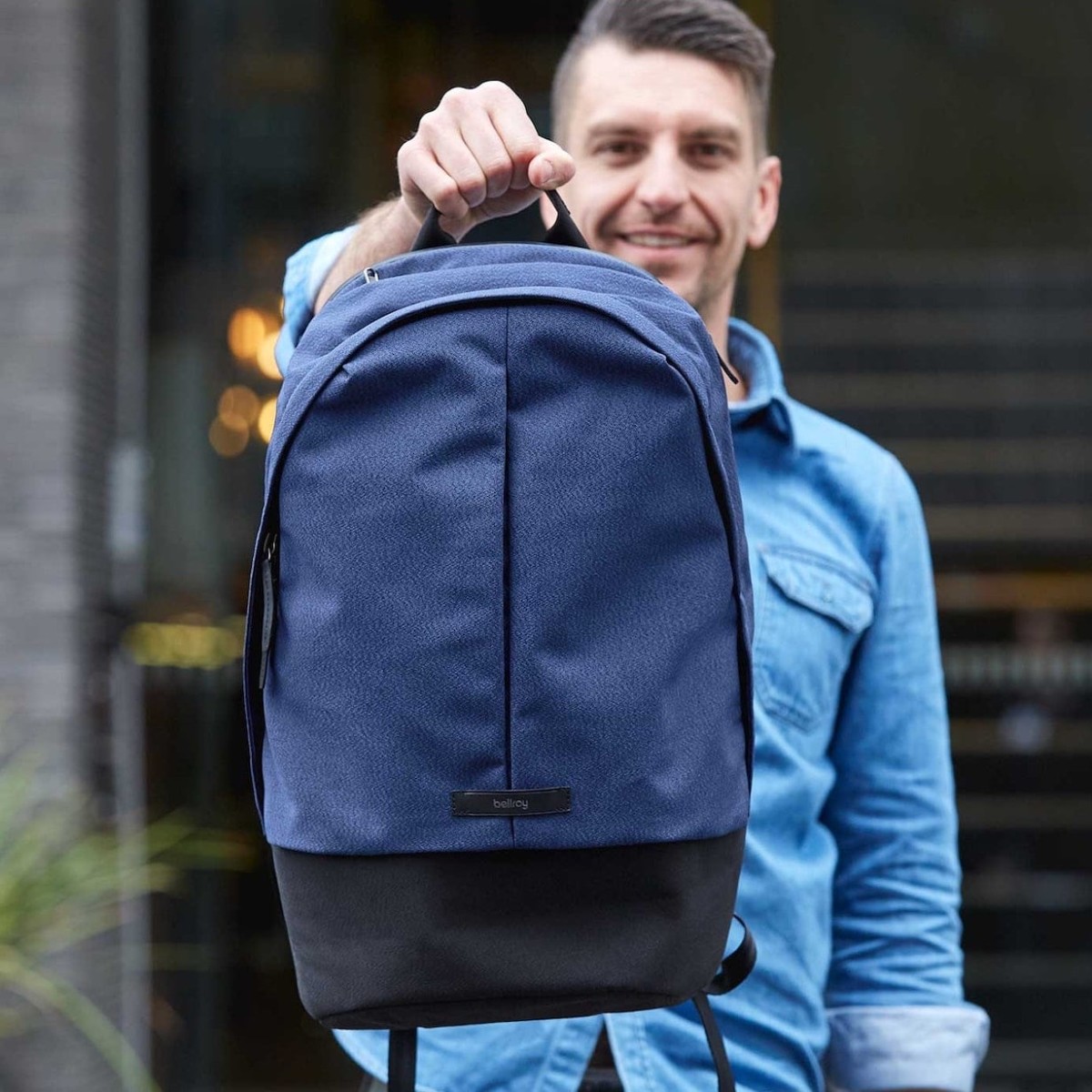 Bellroy Classic Backpack Plus Dual-Compartment Pack includes a waterproof laptop compartment