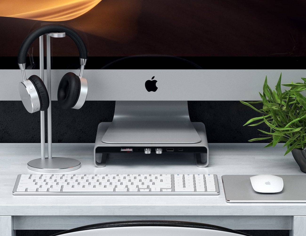 Satechi Type-C Aluminum iMac Monitor Stand Hub gives you total access