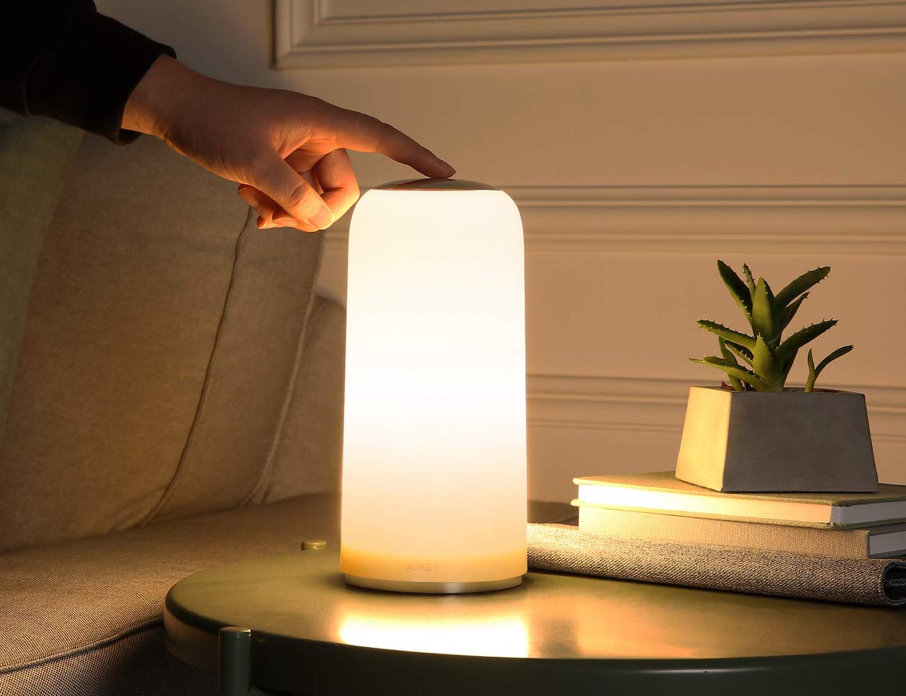 AUKEY Touch-Sensitive Table Lamp provides the perfect amount of light
