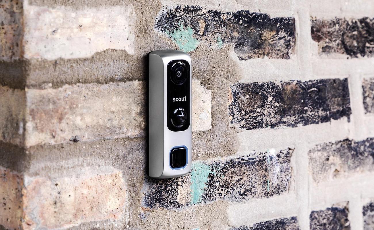 Scout Video Doorbell Home Alarm provides 180° field of view