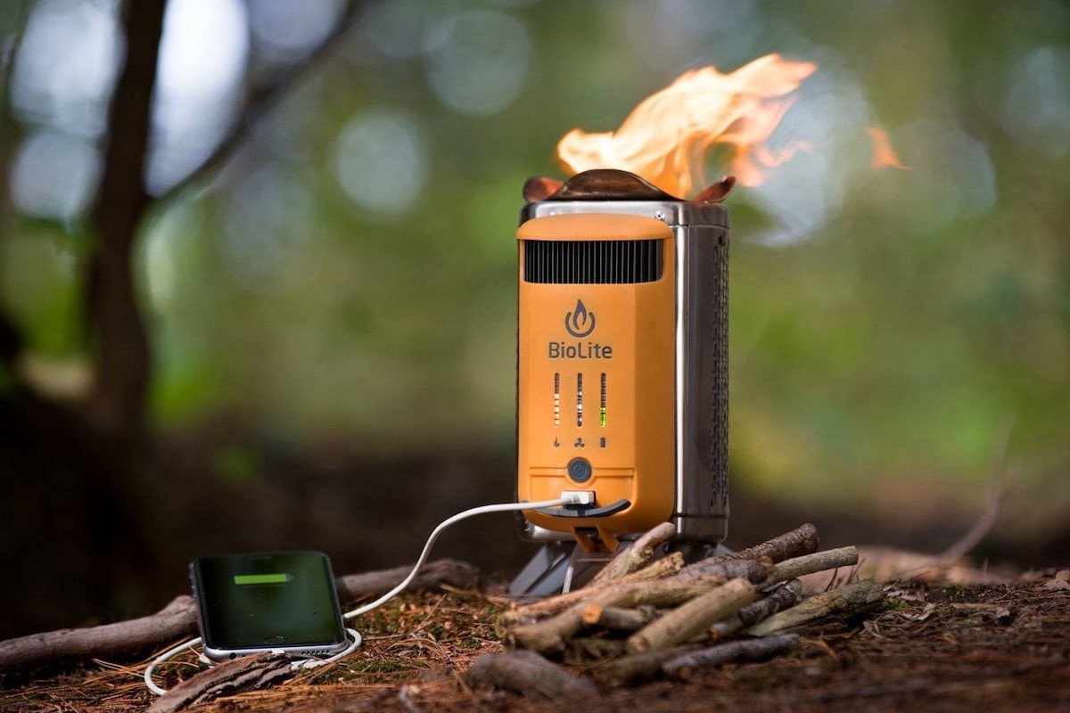 BioLite CampStove 2 Electricity-Generating Wood Burner turns fire into electric power