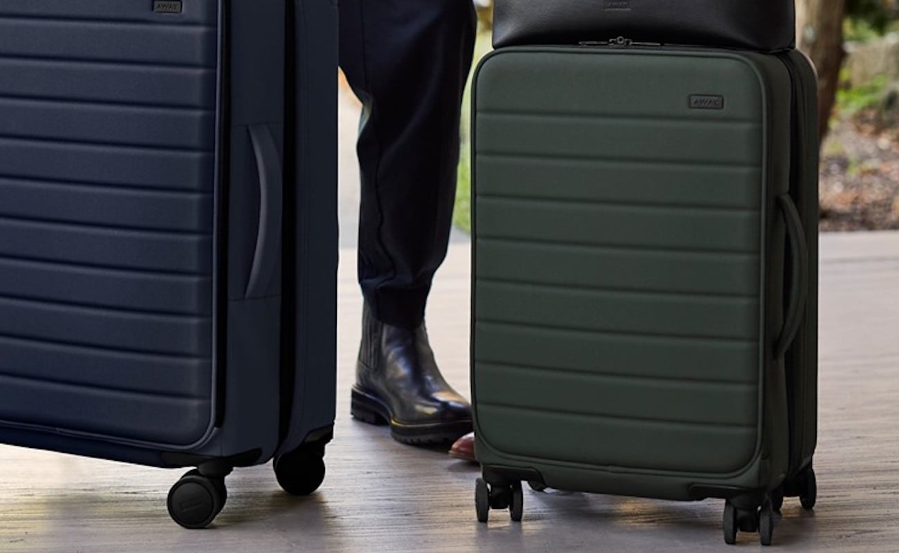 Two suitcases in the nylon luggage collection