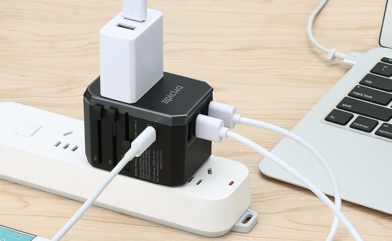 EPICKA Universal Travel Adapter: 6-Device USB Adapter for 150 Countries on Gadget Flow