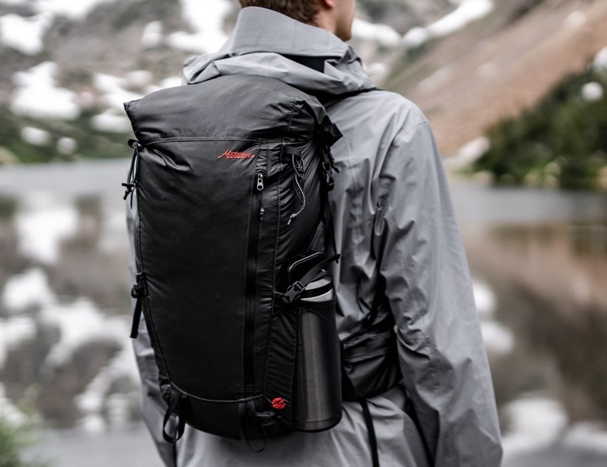 Matador Freerain32 Ultralight Waterproof Backpack packs 32 liters in a half-pound shell
