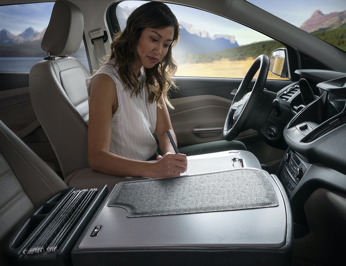GripMaster by AutoExec Vehicle Desk makes it easy to get work done in your car