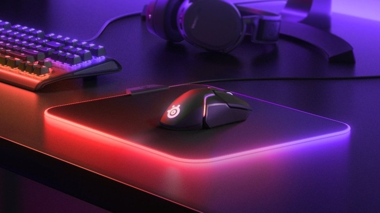 SteelSeries QcK Prism Cloth medium gaming mouse pad offers 16 million color options