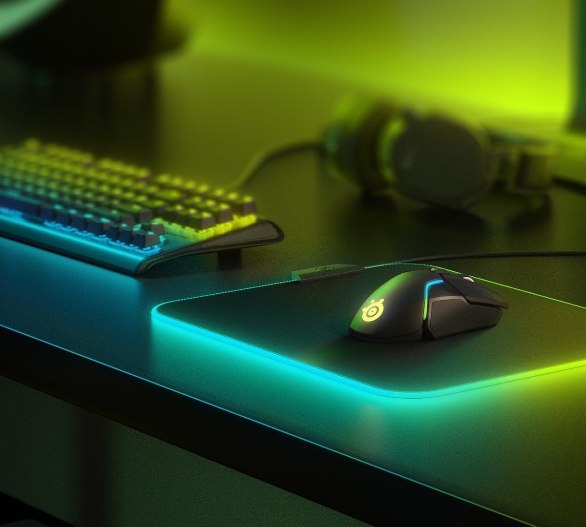 SteelSeries QcK Prism Cloth medium gaming mouse pad offers 16 million color options