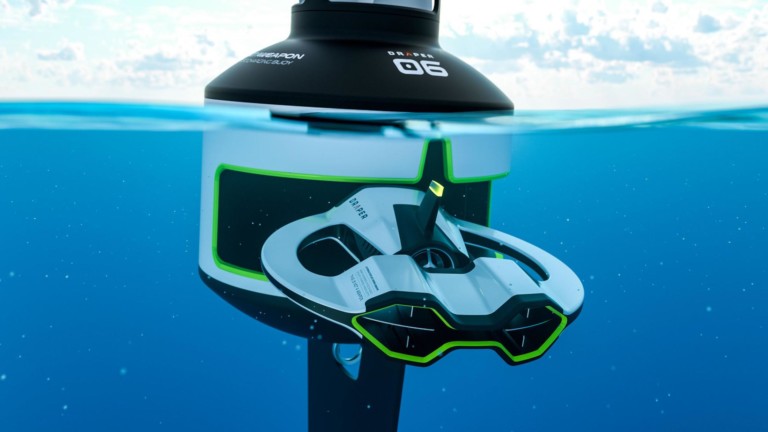 Autonomous Underwater Vehicle Swimming Drone by Draper & Sprout Studios may just clean up the ocean