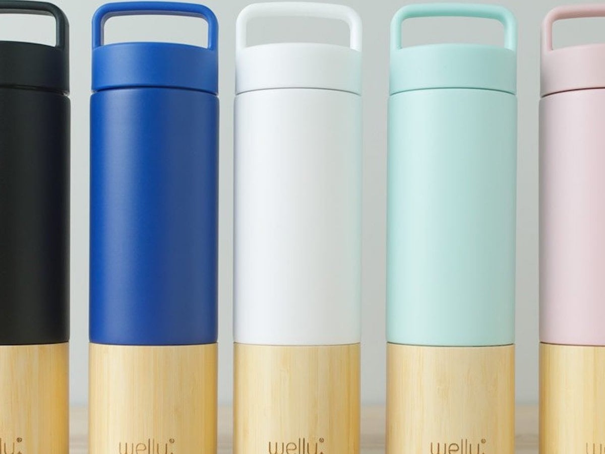 Welly Traveler Bamboo Water Bottle has three walls for vacuum insulation