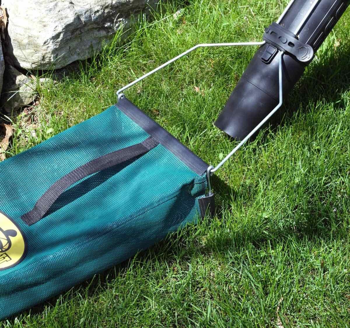Lawnch-It Leaf Blower Attachment lets you easily collect debris as you work