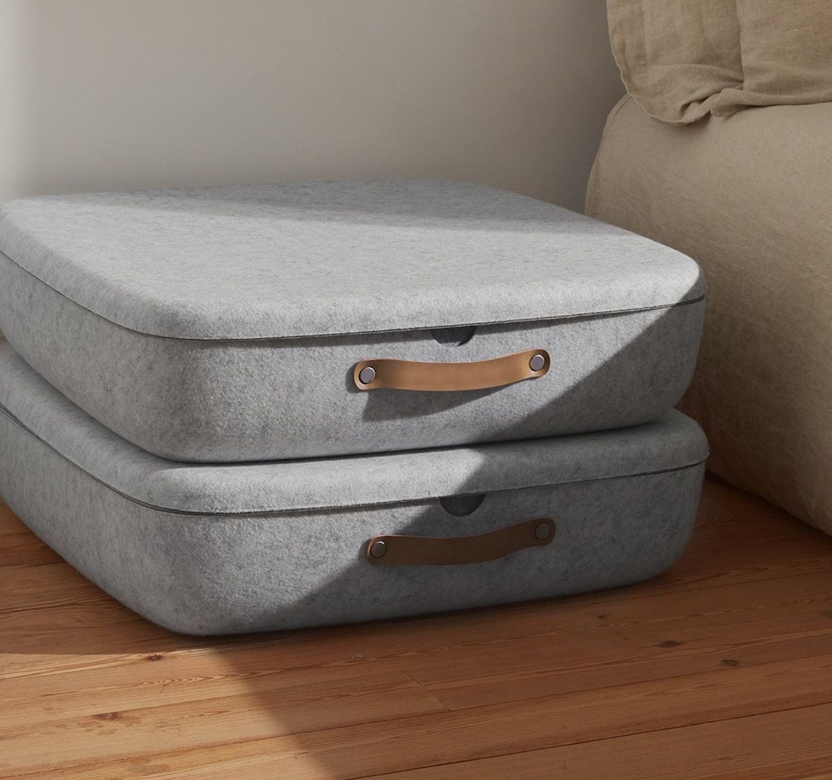 Open Spaces Underbed Storage Felt Bins keep all your less-used items organized