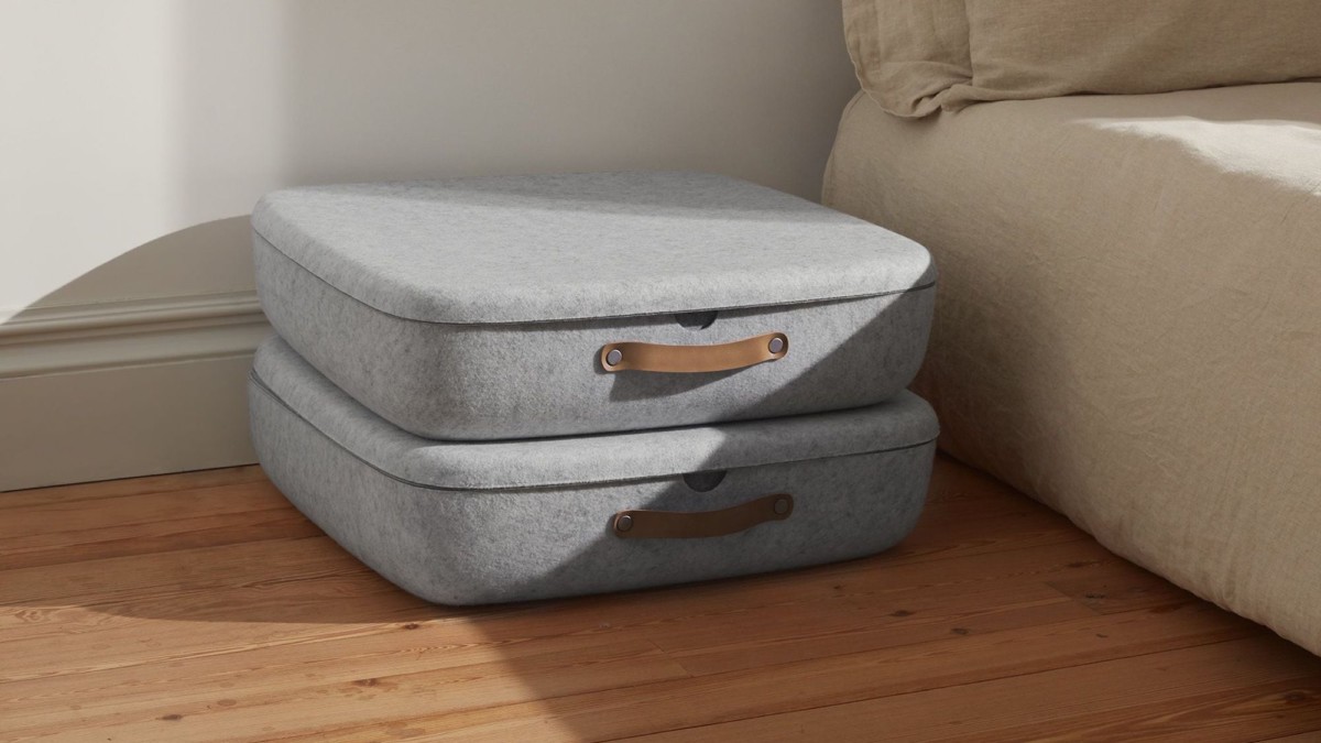 These Felt Bins Are a Great Solution for Underbed Storage