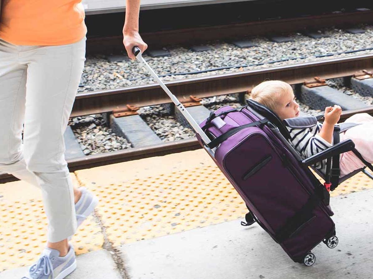 This Toddler Luggage Seat Attaches to Rolling Suitcases