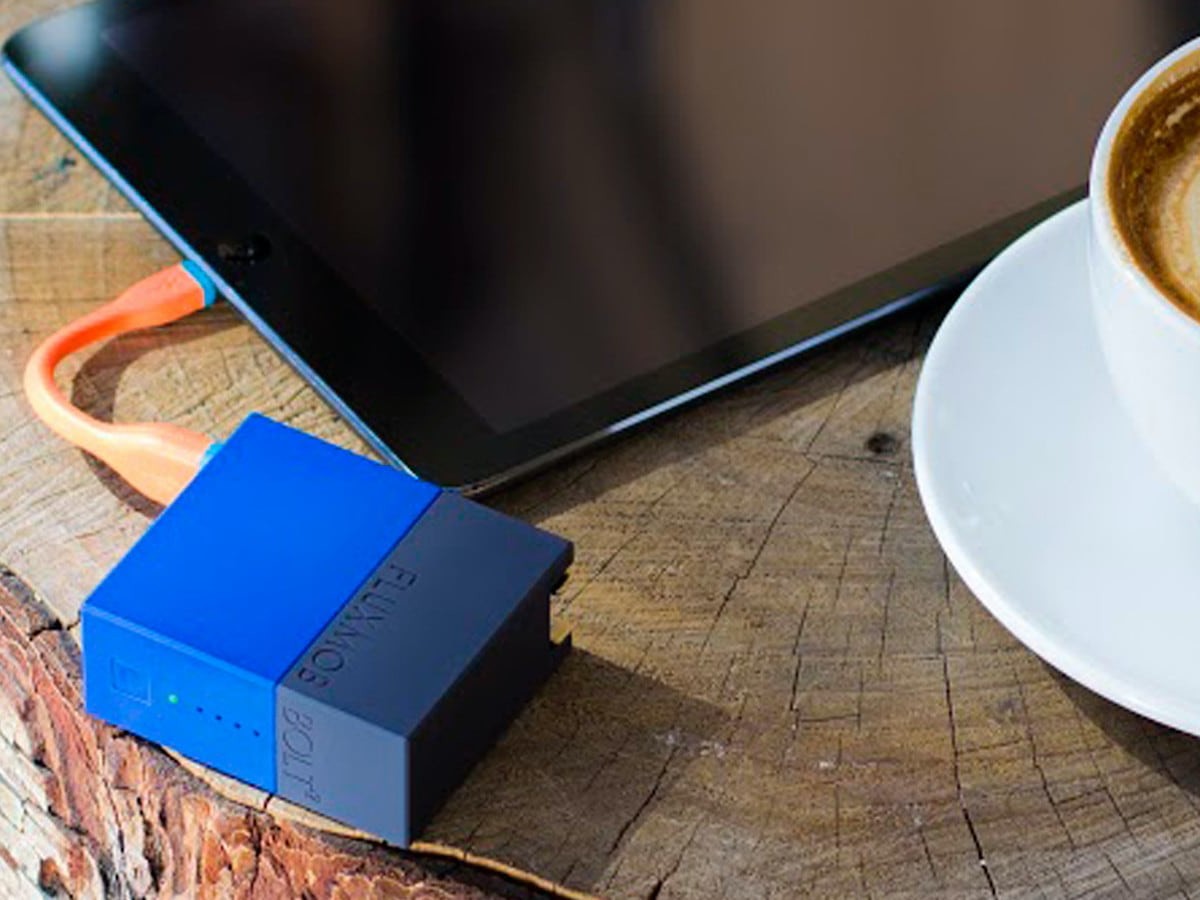 BOLT² 2.4A Battery Backup doubles as a wall charger