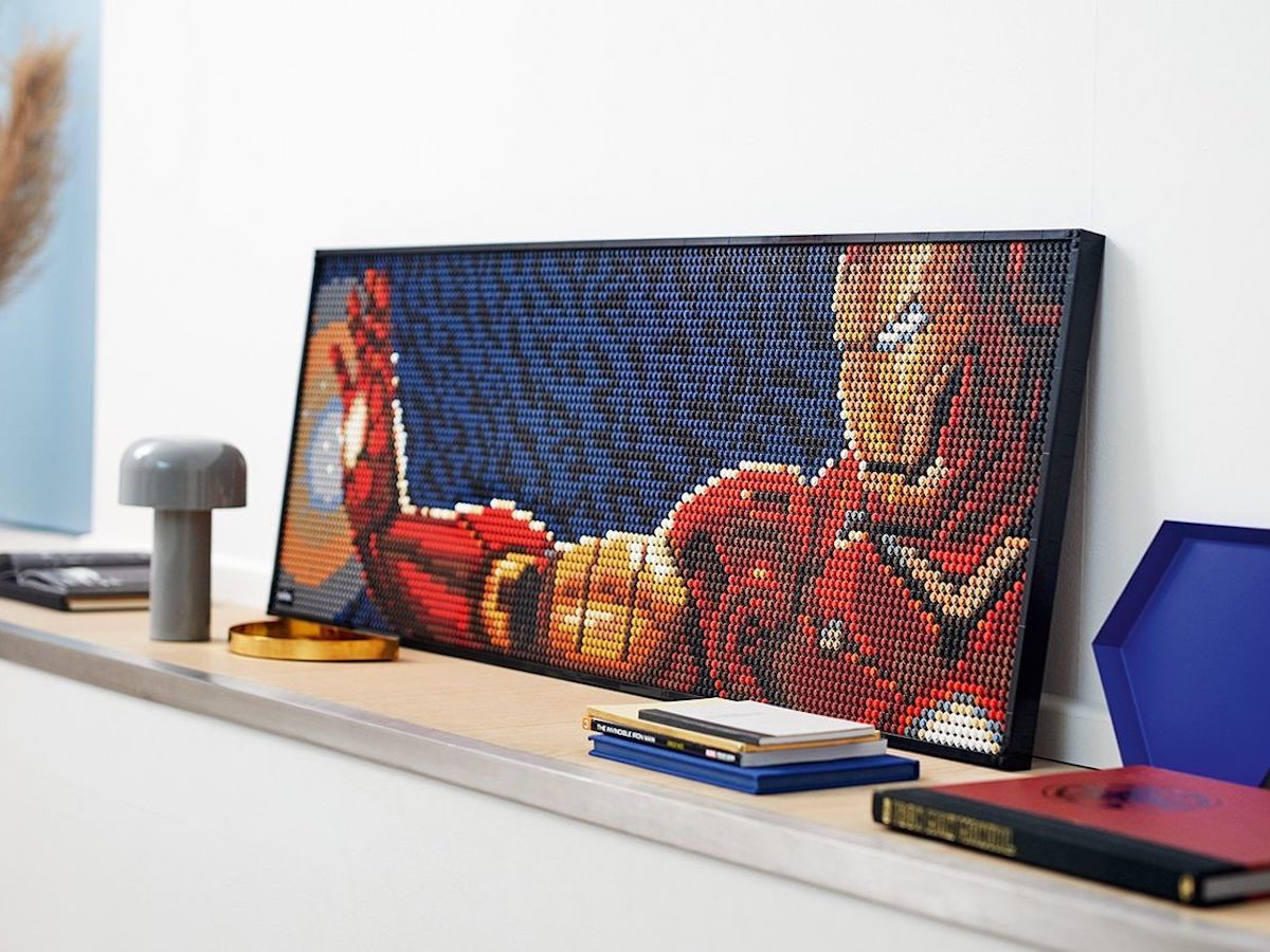 LEGO ART Marvel Studios Iron Man 31199 Wall Art comes with a soundtrack while you build