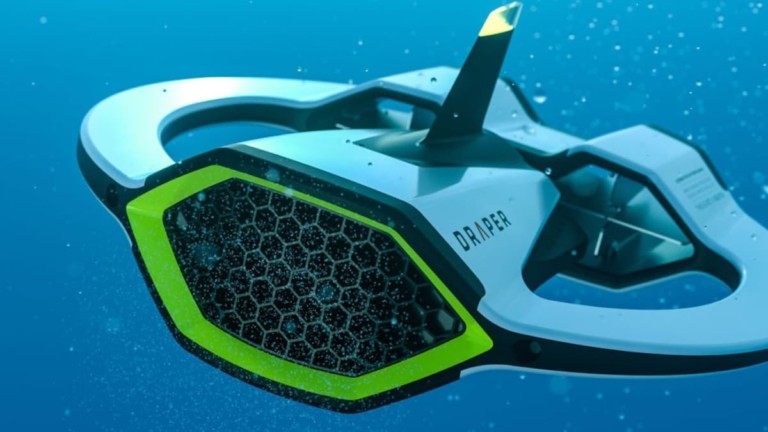 Autonomous Underwater Vehicle Swimming Drone by Draper & Sprout Studios