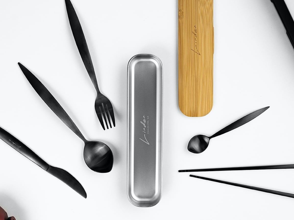 Linden Portable Cutlery Set replaces your single-use plastics