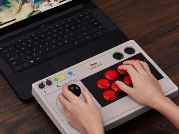 8BitDo Arcade Stick joystick modernizes a retro gaming style