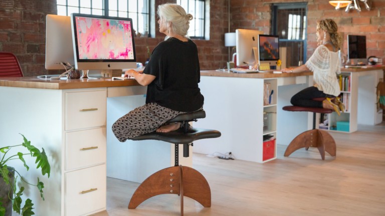 Bamboo Soul Seat healthy positioning chair helps you stay focused on work