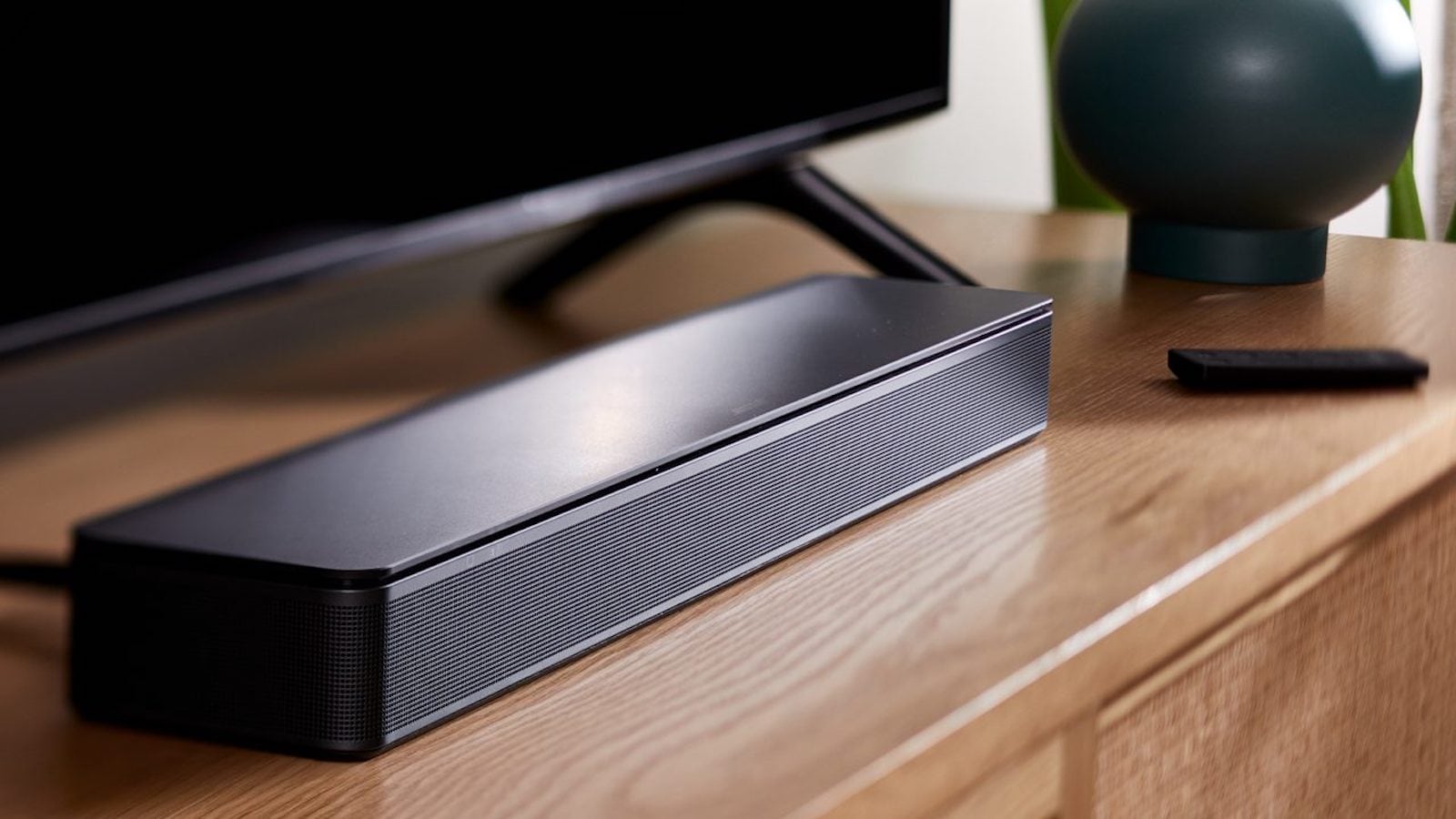 Bose TV Speaker media sound system sets up in just one step and