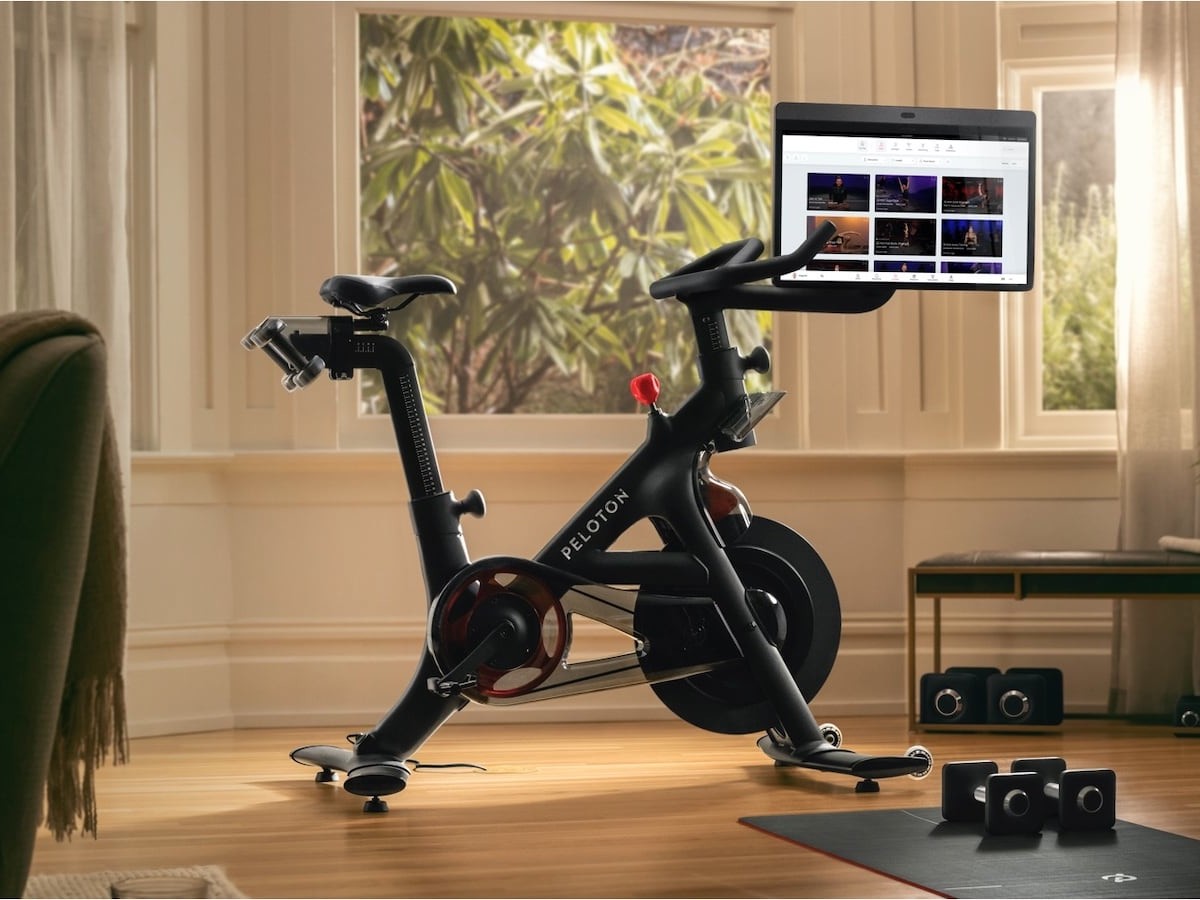 Peloton Bike+ home exercise bicycle lets you cycle, do yoga, stretch, and meditate