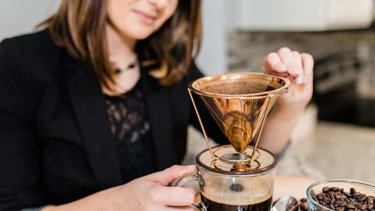 Hibou Pour Over Copper Coated Coffee Dripper