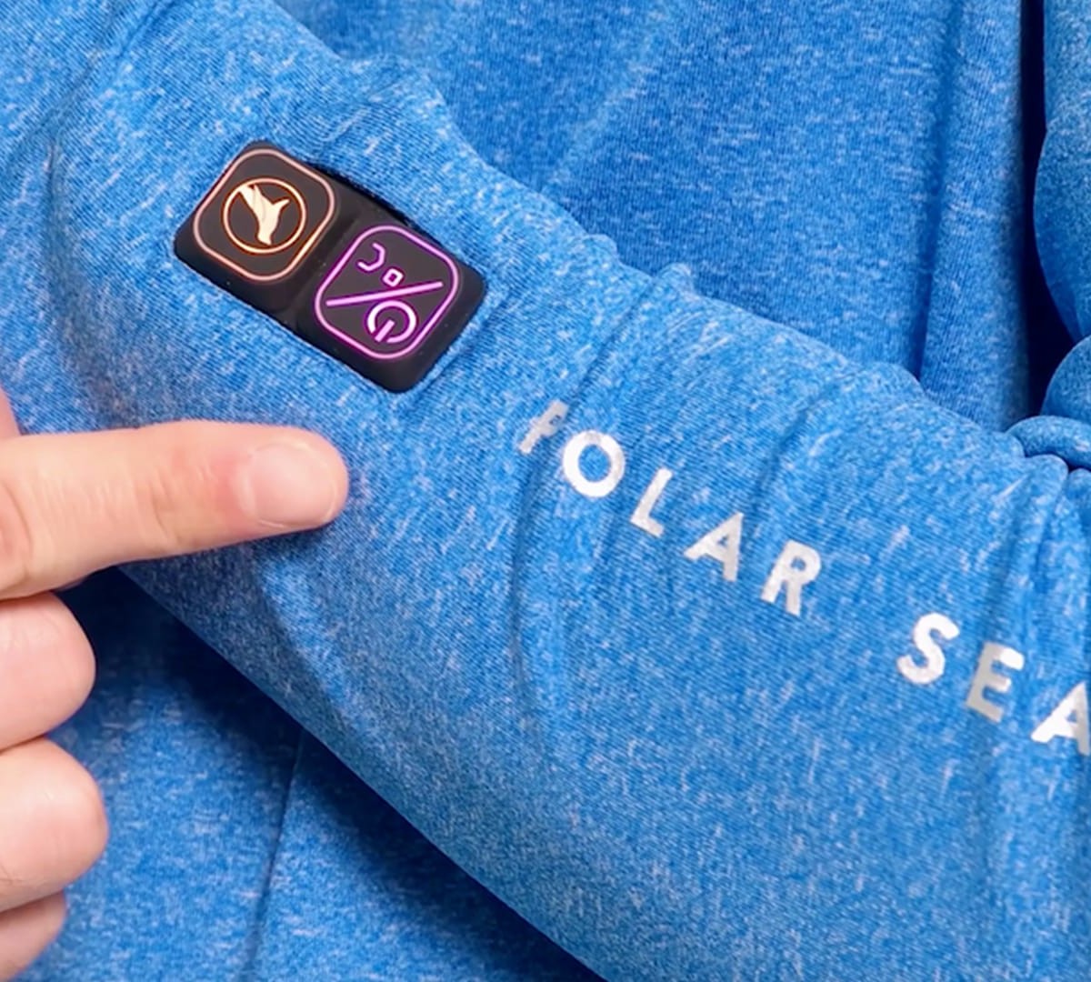 Polar Seal Heated Zip Top self-warming shirt creates instant heat at the touch of a button