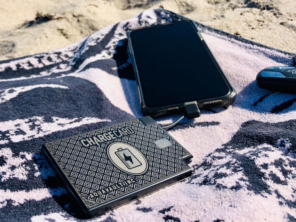 ChargeCard by AquaVault is the ultra-thin credit-card-size portable charger