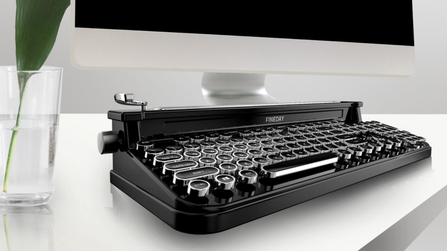 computer keyboard looks like old typewriter