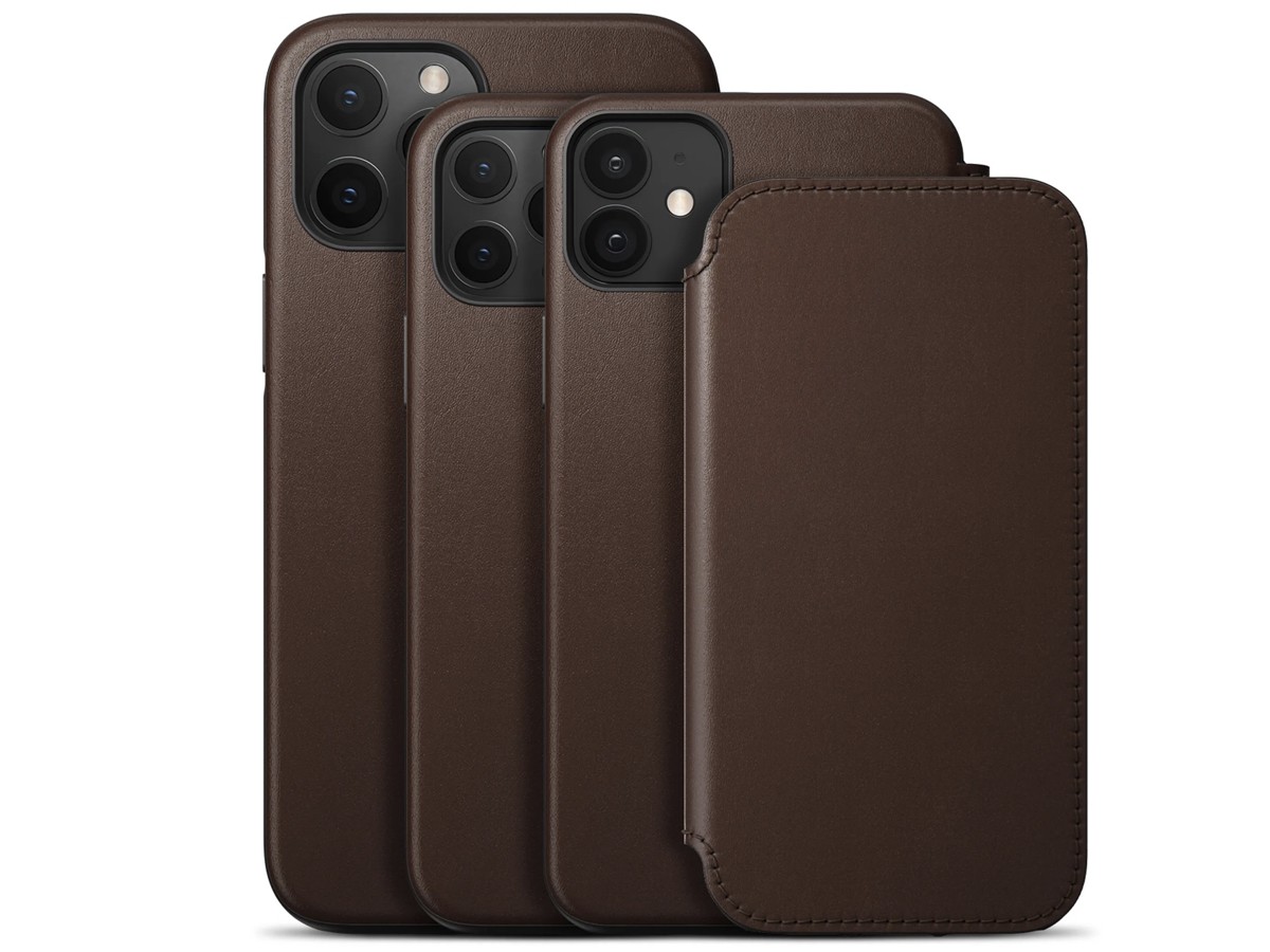 Nomad Rugged Folio iPhone 12 leather case features 10foot drop