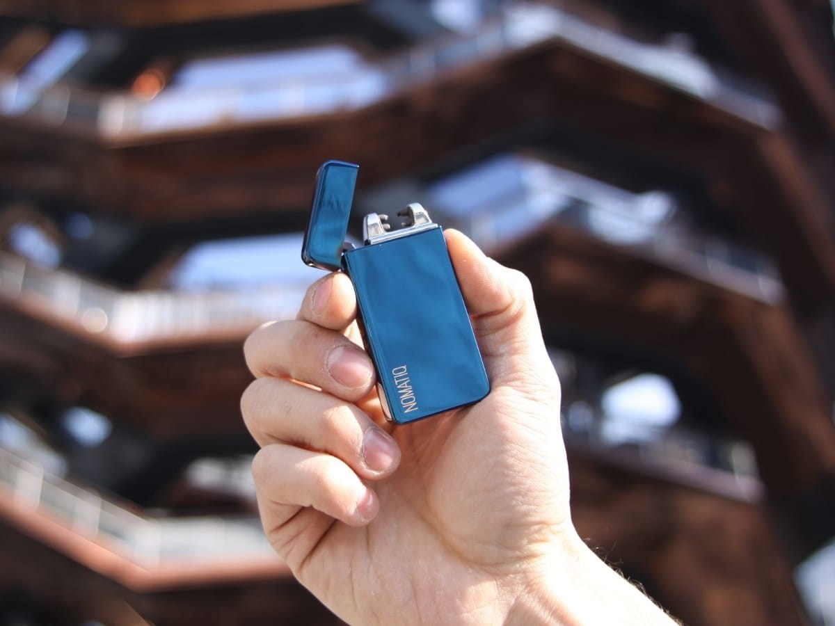 Nomatiq Dual Arc Lighter Collection is electric and recharges with a USB cable