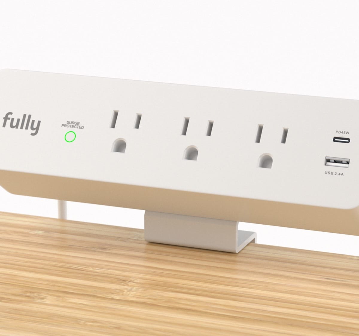 Fully Clamp-Mounted Surge Protector keeps outlets at your fingertips